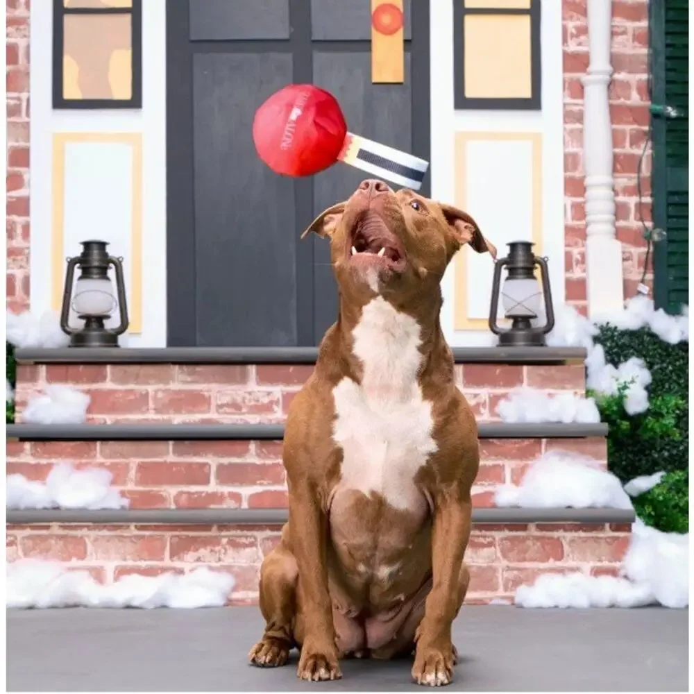 BARK Home Alone Kevin Chrismutts‎ Ornament Tug Ball Dog Toy Plush Squeak Crinkle
